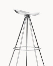 PEPE CORTES 1946 TABOURET HAUT ALUMINIUM - FIRST EDITION AMAT - STARCK ERA 1990