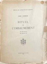 Sauneron, Rituel de l'embaumement, momification Egypte.