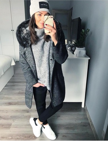 Zara grey wool coat jacket - zara,