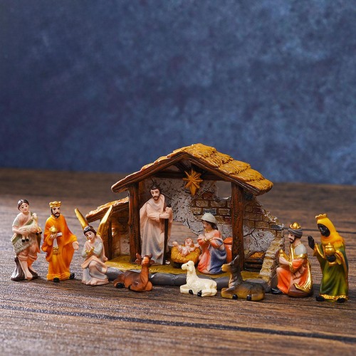 Ensemble crèche noël - crèche, de