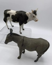 Santon creche DEVINEAU Ane et vache tachetée taille 6 Yeux en verre