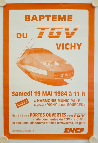 Affiche sncf 1984 - affiche, bapteme
