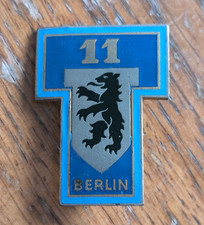 Insigne 11° Compagnie de Transmissions BERLIN /  2 Pastilles Drago Paris  /Q16