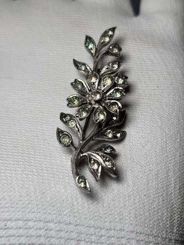 Broche fleur argent - en,