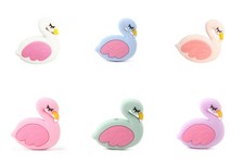 Perle silicone cygne 31mm - silicone,