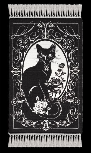 Tapis chat noir - noir, –