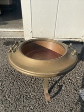 Ancien Brasero Chauffe Plat En Cuivre Deco Jardinière Ou Autre Vintage 