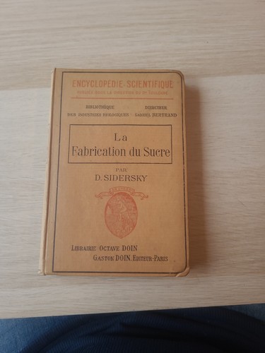 Livre fabrication du sucre - fabrication,