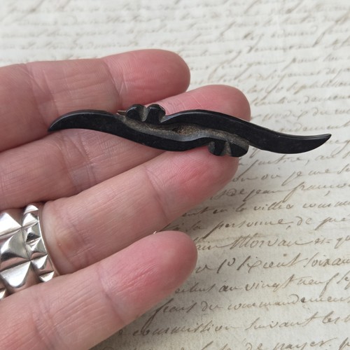 Broche bois durci 1900 circa - broche,