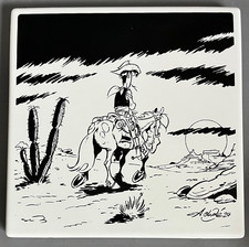 MORRIS - PLAQUE EMAILLEE LUCKY LUKE - MONOCHROME - EMAILLERIE BELGE - 2024