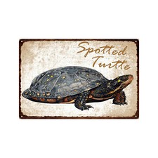Plaque métal  animal tortue
