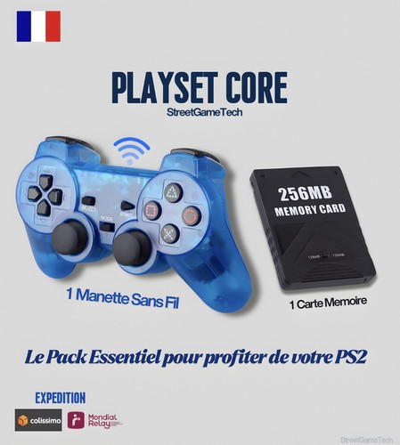 Manette ps2 sans - fil, carte