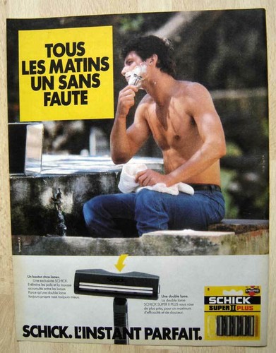 Publicité papier rasoir - papier,