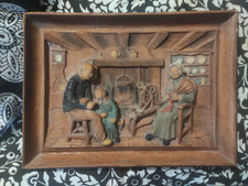 Tableau sculpté bois en