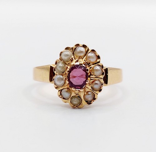 Bague marguerite antique - , or