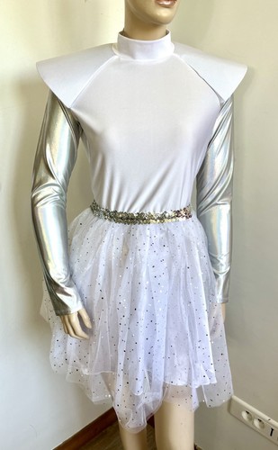 Robe t38 blanche - robe, épaulette