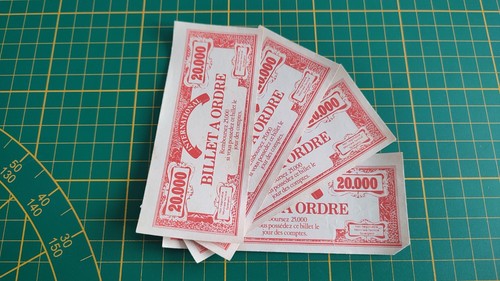 Lot billets 20000 jeu - lot,