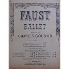 GOUNOD Charles Faust Ballet Piano 4 mains