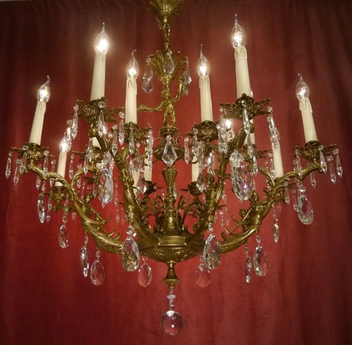 Grand lustre rococo figuratif - grand,