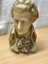 Buste De Musicien En Cire Signé 