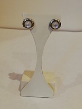 Puces d'oreilles AGATHA en argent massif et nacre