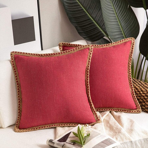 Coton lin housse coussin - x,