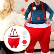 Pantalon De Père Noël Avec Bataille De Boules De Neige, Jolies Décorations De