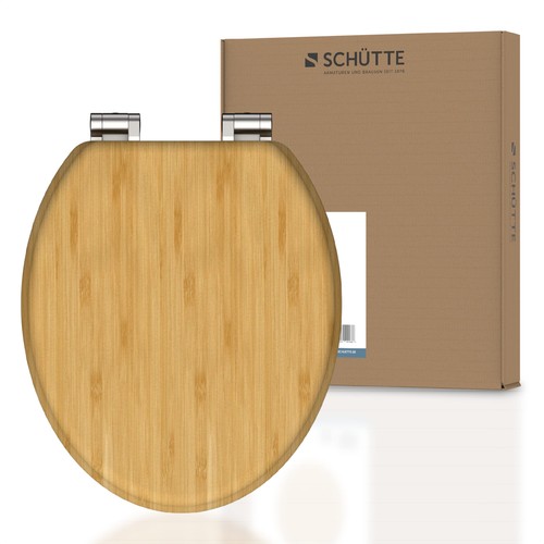 Abattant bamboo avec frein - bamboo,