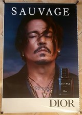 Affiche poster taille abribus 120cm x 176cm Dior Sauvage Johnny Depp (Roulée)