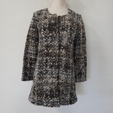 Veste manteau bouclé en laine