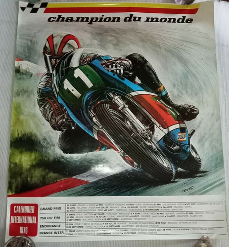 Poster affiche moto champion - poster,