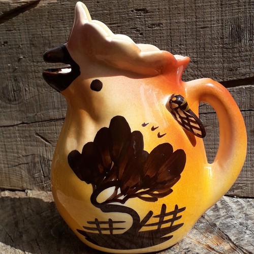 Pichet cruche coq faience - cruche,
