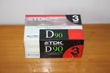 Pack de 3 k7 Audios cassettes vierges TDK D-90E3N neuves sous blister