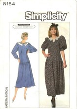  ??✂8164 PATRON SIMPLICITY VINTAGE CREATIONS  ROBE TAILLE BASSE 38 AU  40