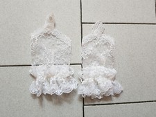 GANTS MITAINES CEREMONIE MARIAGE - DENTELLE BLANCHE - UN DOIGT - MARIEE - TBE