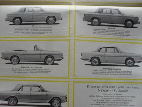 Renault gamme 1964 prospectus - renault,
