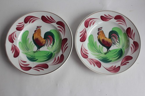 Assiettes faïence coq st - 2,