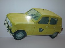 ACCROCHE CLES PORTE CLEFS MURAL en bois + photo plastifiée RENAULT 4 POSTE PTT