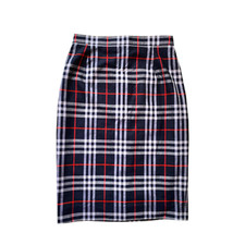 Burberry Blue Plaid Original Skirt Size S 