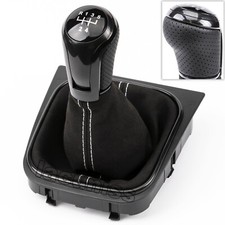 5 VITESSES NOIR POMMEAU LEVIER DE VITESSE Alcantara SOUFFLET pour VW GOLF 5 6 VI