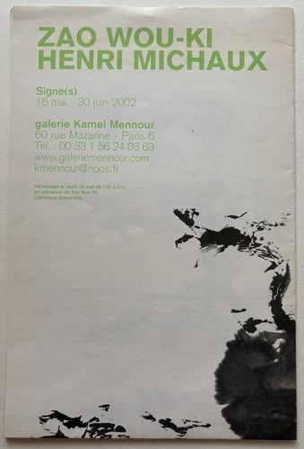 Henri michaux zao wou - michaux, ki