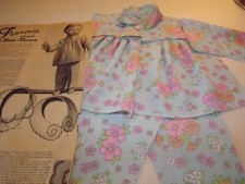 KIT découpé VETEMENT,poupee,ancienne, Françoise MODES ET TRAVAUX Mars 1953 (bleu