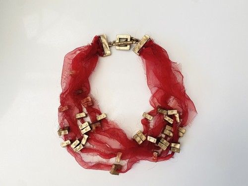 Collier ras cou organza - collier, en