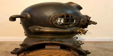 Old Plongée Casque US Marine Mark V Foncé Mer Collection Ancien Maritime Cadeau