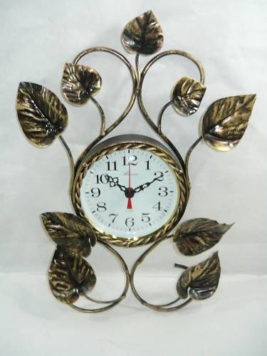 Grand horloge murale feuilles - grand,