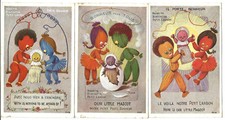 Nénette et Rintintin et Petit Lardon par Right. 5 CPA non postées. Chouette Lot.