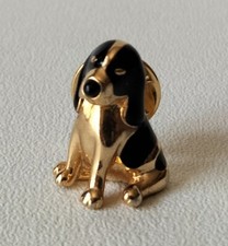 Vintage Puppy Dog PIN Gold