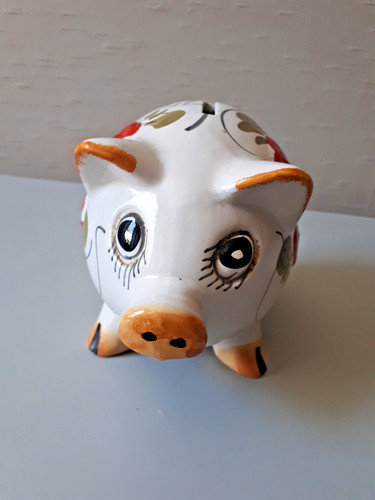 Tirelire ancienne cochon - , en