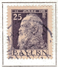 TIMBRE 1911 ALLEMAGNE BAVIERE