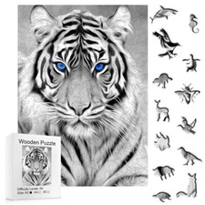 Puzzle bois tigre A3 pour